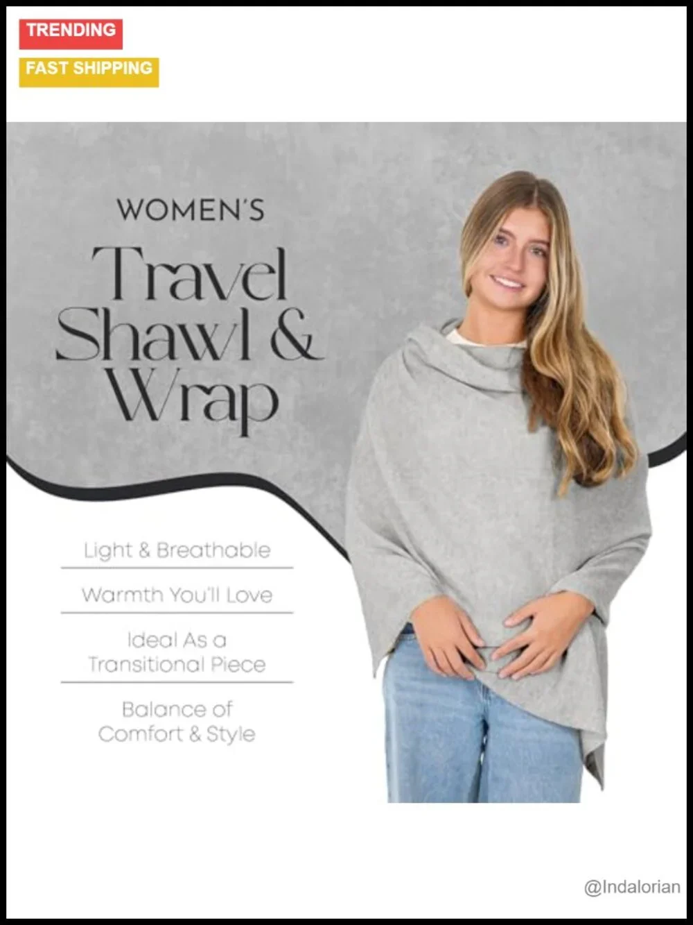 Cashmere Wool Blend Wrap Pashmina Shawl Scarf Travel 78x27